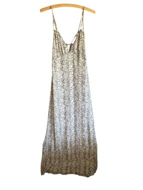 Tobi Snake Print Maxi Dress Small Open Back Flowy Boho Slip Dress